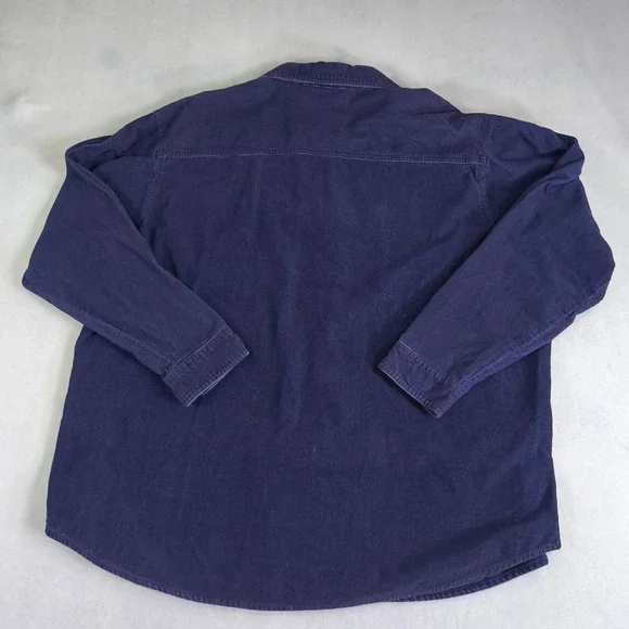 Vintage Style Tweety Bird Corduroy Shirt XL Purple Looney Tunes Button Up - Picture 2 of 11